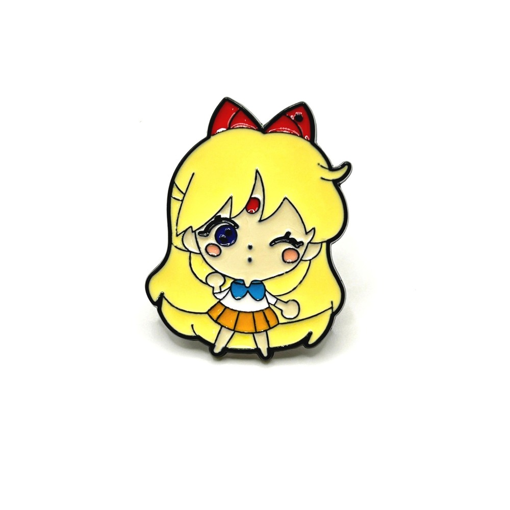 Sailor Venus Enamel Pin Unisex OS Yellow Winking Chibi Anime Manga Kawaii Gift